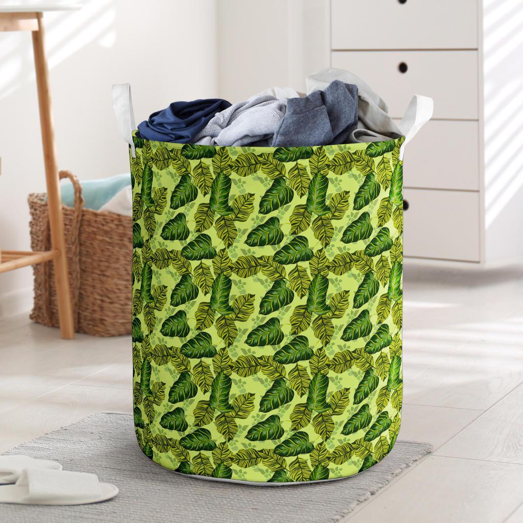 Tropical Green Hawaii Laundry Basket Laundry Basket One Size Green - Polynesian Pride