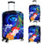 Polynesian Hawaii Luggage Covers - Kanaka Maoli Humpback Whale with Tropical Flowers (Blue) - Polynesian Pride