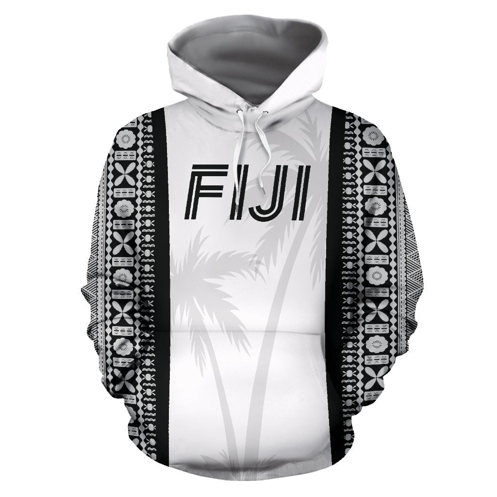Fiji Tapa Hoodie Fiji Coat of Arms Coconut Tree Sports Style - Polynesian Pride
