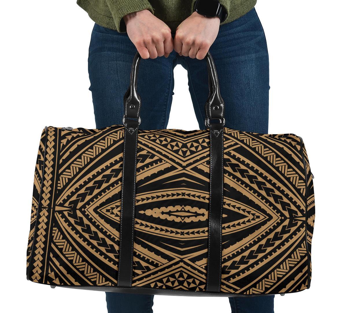 Polynesian Tatau Gold Hawaii Travel Bag Travel Bag One size Gold - Polynesian Pride