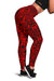 Polynesian Kakau Turtle Red Hawaii Women's Leggings AH Red - Polynesian Pride