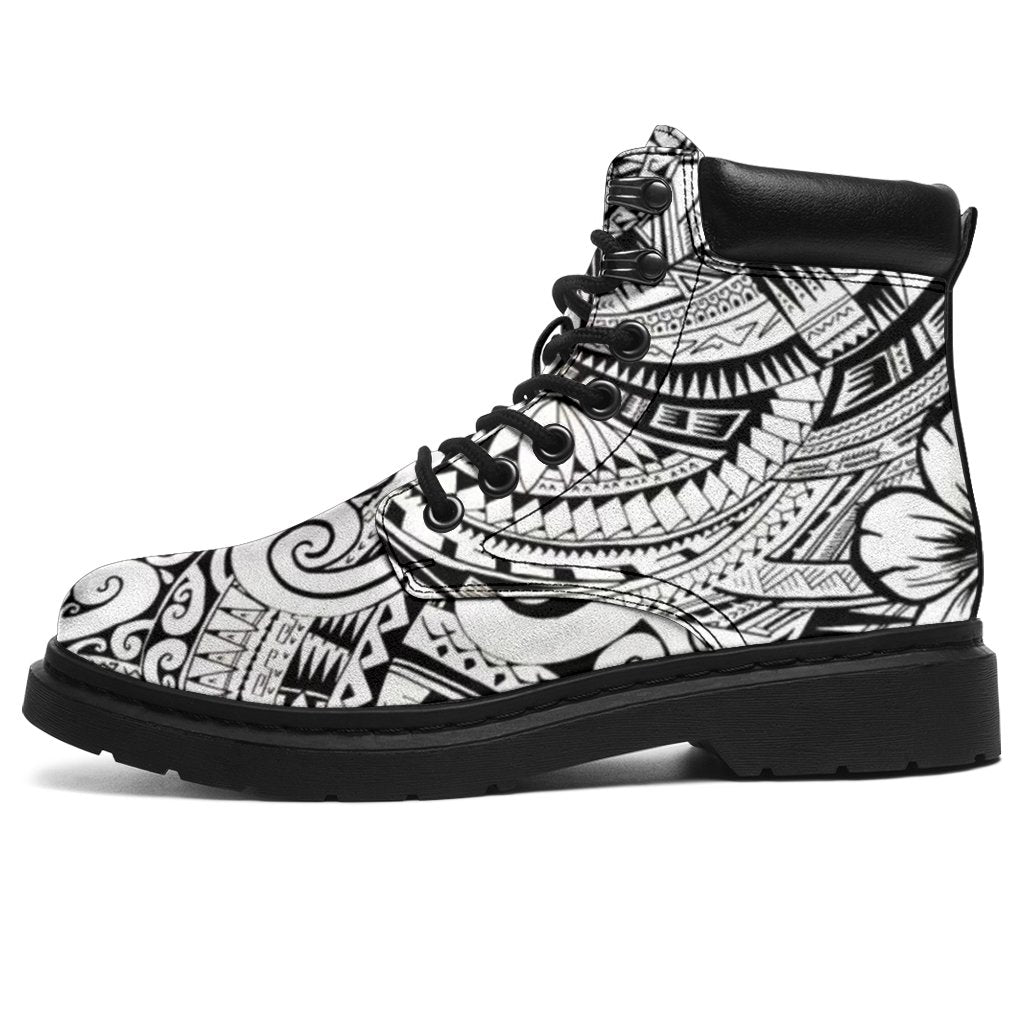 Polynesian 17 Season Boots - Polynesian Pattern Black - Polynesian Pride