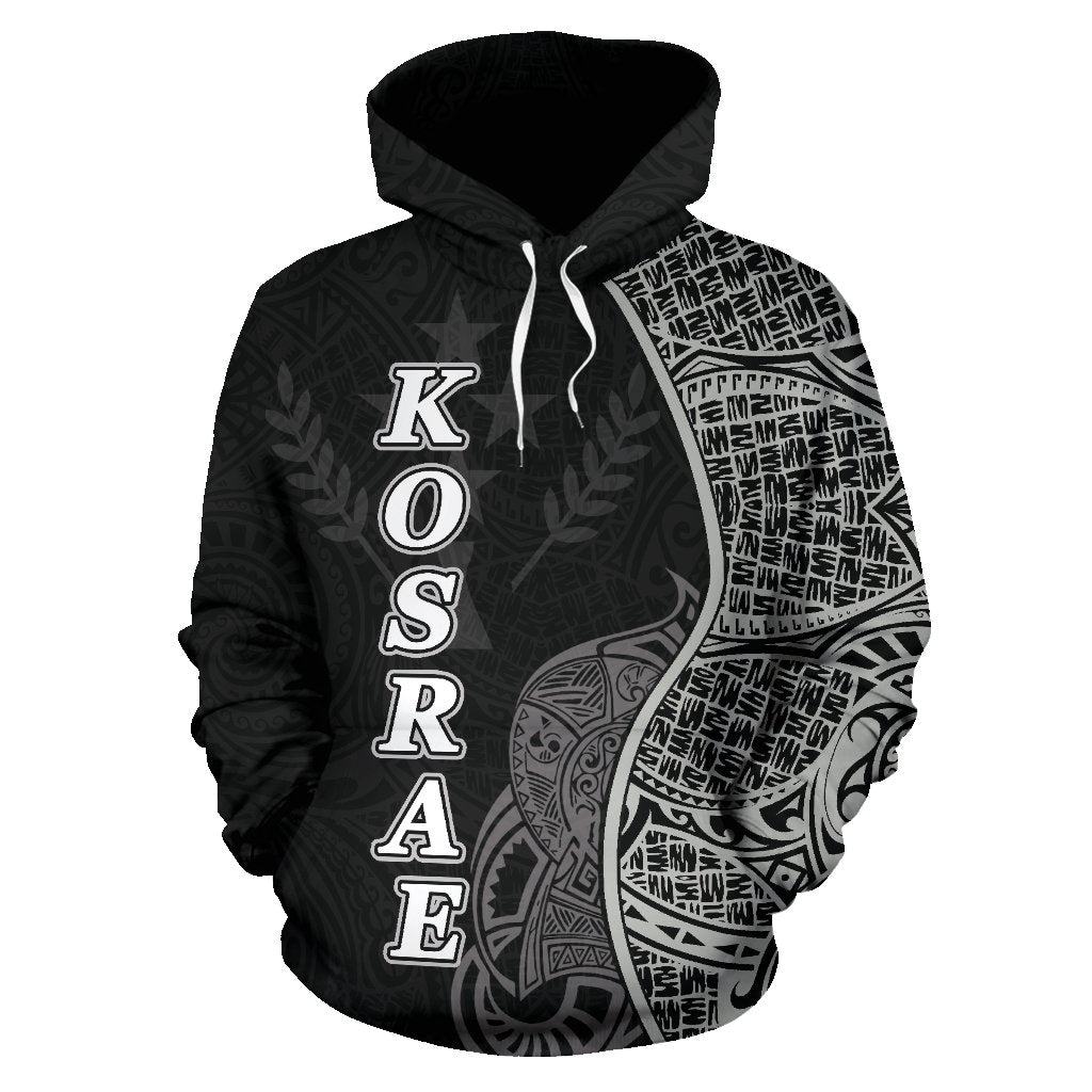 Kosrae Polynesian Hoodie Coconut Tree Black - Polynesian Pride