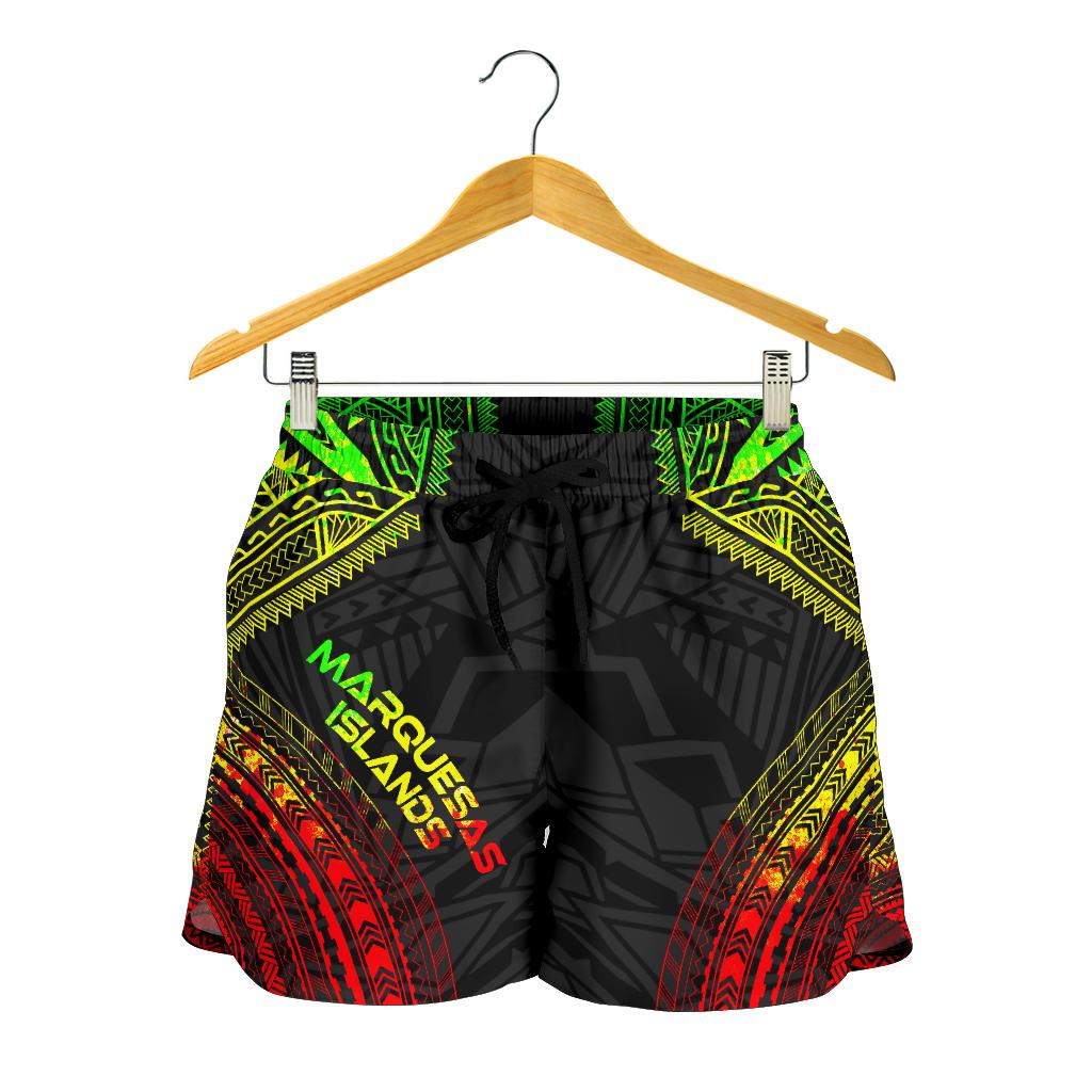 Marquesas Islands Women's Shorts - Polynesian Chief Reggae Version Women Reggae - Polynesian Pride