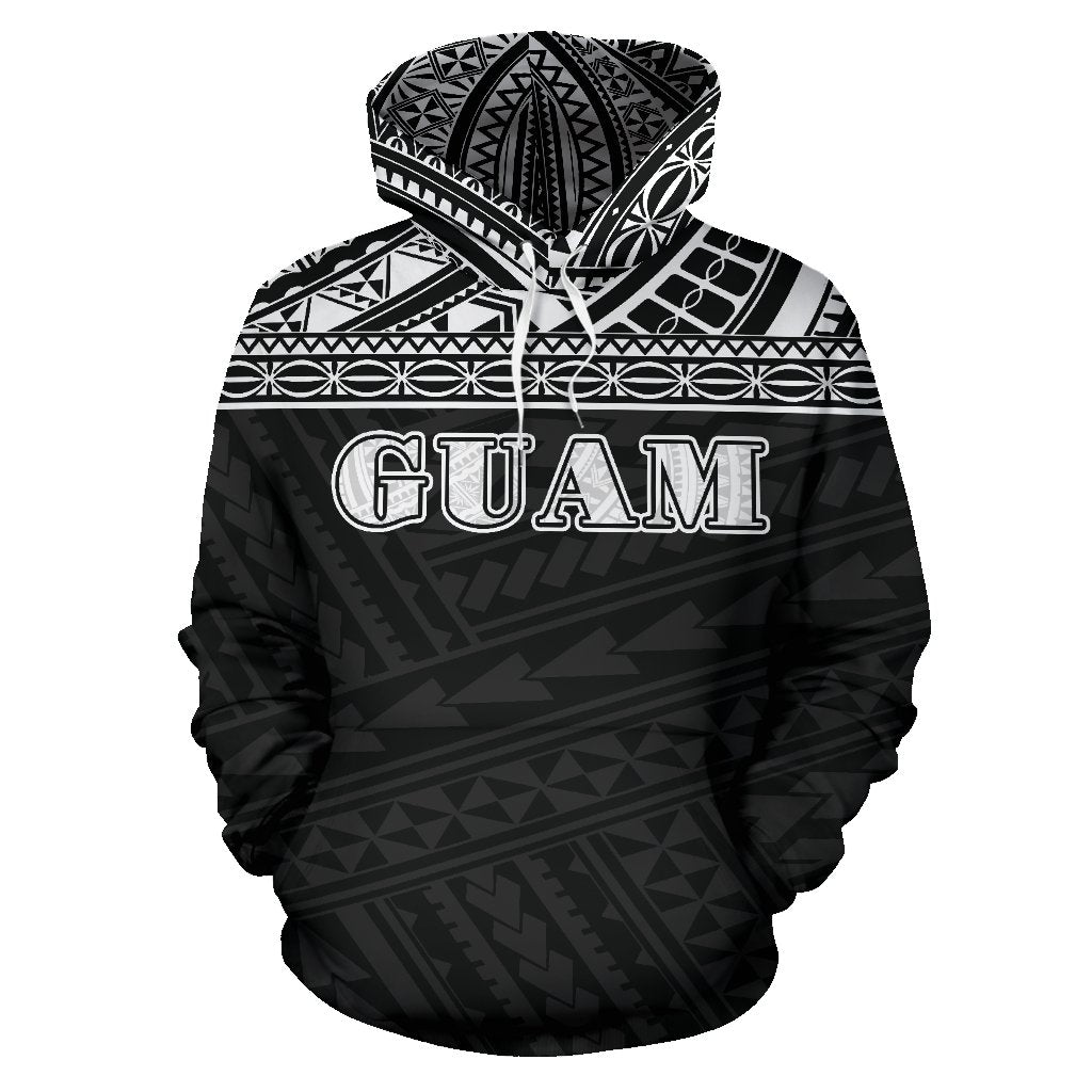 Guam All Over Hoodie Polynesian Black Version - Polynesian Pride