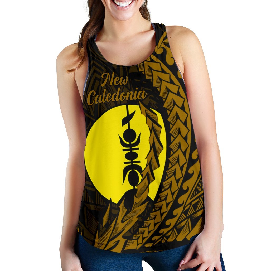 New Caledonia Women's Racerback Tank - Wings Style - Polynesian Pride