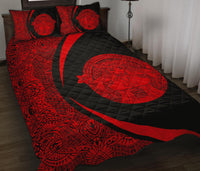 Hawaii Polynesian Pele Kanaka Quilt Bed Set Circle Style Red - Polynesian Pride