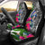 CNMI Custom Personalised Car Seat Covers White - Turtle Plumeria Banana Leaf Universal Fit White - Polynesian Pride