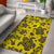 Hawaii Area Rug Polynesian Turtle Palm And Sea Pebbles AH Rug Yellow - Polynesian Pride