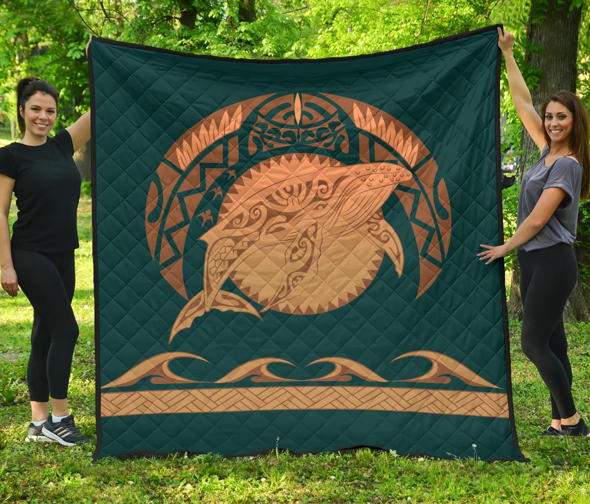 Polynesian Shark Hawaii Premium Quilt - Hi Style Gold - Polynesian Pride