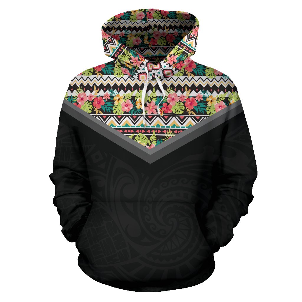 Hawaiian Pattern Vintage Hoodie 12 - Polynesian Pride