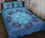 Hawaii Turtle Hibiscus Blue Quilt Bed Set - Polynesian Pride