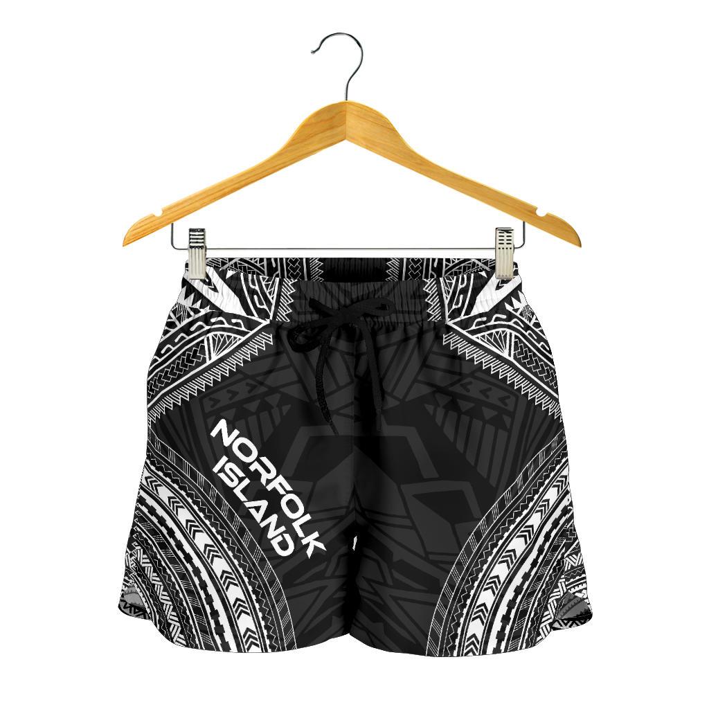 Norfolk Island Women's Shorts - Polynesian Chief Black Version Women Black - Polynesian Pride