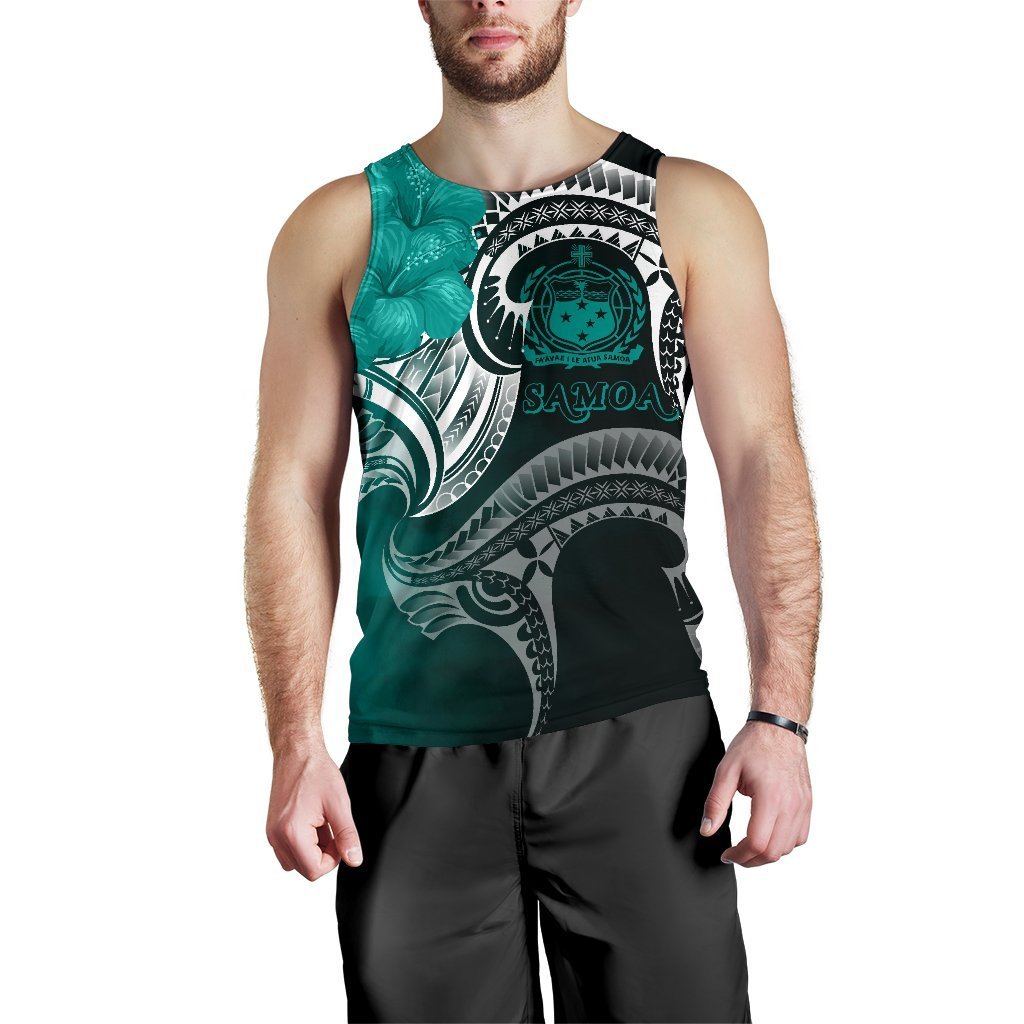 Samoa Men's Tank Top - Samoa Seal Wave Style (Green) - Polynesian Pride