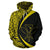 Polynesian Kanaka Maoli Map of Hawaii Hoodie Yellow Circle Style - Polynesian Pride