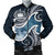 Samoa Polynesian Men's Bomber Jacket - Ocean Style Black - Polynesian Pride