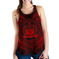 Samoa Polynesian Women's Racerback Tank - Samoa Red Seal - Polynesian Pride