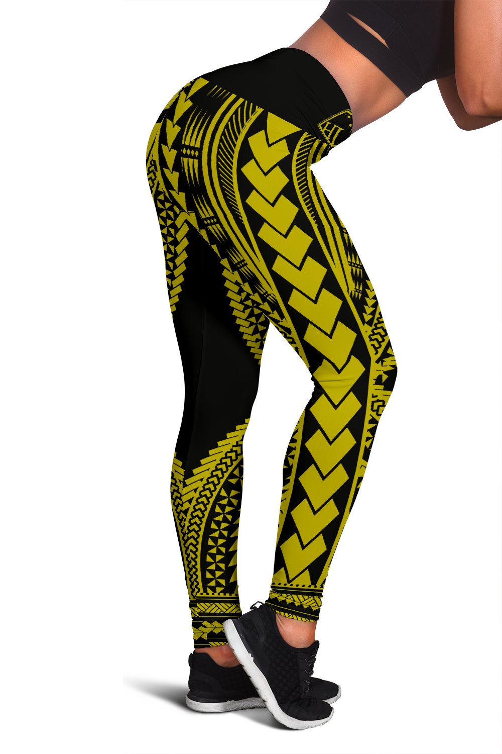 Hawaii Polyneisan Yellow Color Special Tribal Women's Leggings Gold - Polynesian Pride