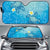 Hawaii Plumeria Deep Blue Turtle Car Sun Shade Auto Sun Shade Universal Fit Blue - Polynesian Pride