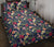 Tropical Hibiscus Red And Plumeria White Quilt Bed Set - Polynesian Pride