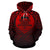 Tuvalu All Over Hoodie Lift up Red - Polynesian Pride