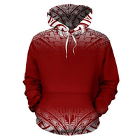 Shrimp Polynesian All Over Hoodie Red Fog Style - Polynesian Pride
