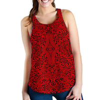 Polynesian Culture Red Women's Racerback Tank Top Red - Polynesian Pride