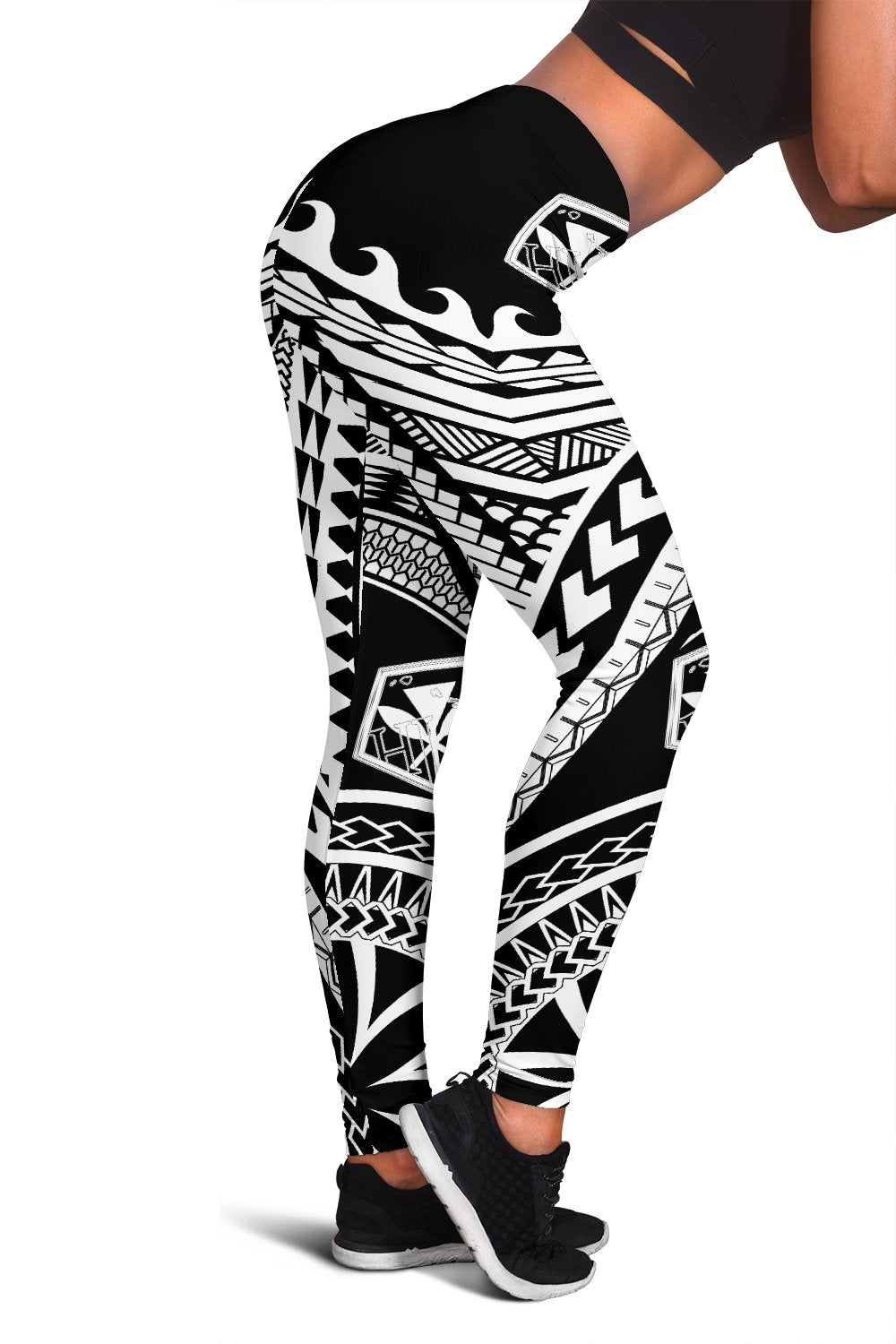 Hawaii Polynesian Leggings White - Polynesian Pride