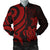 Fiji Polynesian Men Bomber Jacket - Red Tentacle Turtle Crest Red - Polynesian Pride