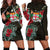 Fiji Hoodie Dress - Fiji Coat Of ArmsHibiscus Black - Polynesian Pride