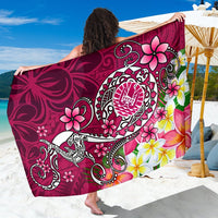 Tahiti Sarong - Turtle Plumeria (Pink) One Style One Size Pink - Polynesian Pride
