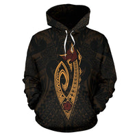 Polynesian Fish Hook Kanaka Map of Hawaii Hoodie - Polynesian Pride