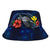 Hawaii Polynesian Bucket Hat - Blue Turtle Hibiscus - Polynesian Pride