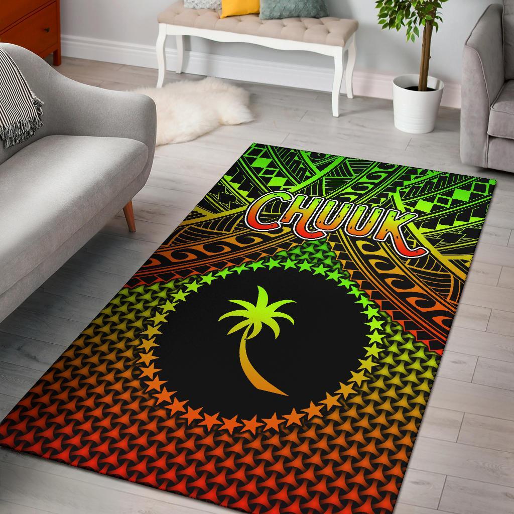 Polynesian Chuuk Area Rug - Reggae Vintage Polynesian Patterns Reggae - Polynesian Pride