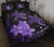 Hawaii Polynesian Turtle Plumeria Quilt Bed Set - Pog Style Purple - Polynesian Pride