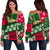 Polynesian Hawaii Christmas Women's Off Shoulder Sweater - Ugly Style Art - Polynesian Pride