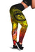 Polynesian Hawaii Women's Leggings - Humpback Whale with Tropical Flowers (Yellow) - Polynesian Pride