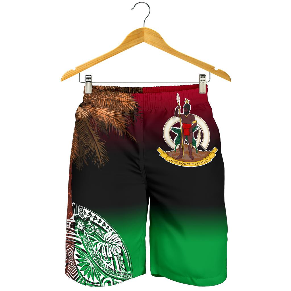 Vanuatu All Over Print Men's Shorts Polynesian Palm Tree Flag - Polynesian Pride