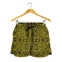 Polynesian Lauhala Mix Yellow Women's Short - Polynesian Pride