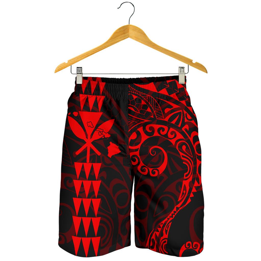 Kanaka Hawaii Map Red Polynesian Men's Short - Polynesian Pride