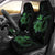 Hawaii Fish Hook Hibiscus Poly Green Car Seat Covers - Polynesian Pride