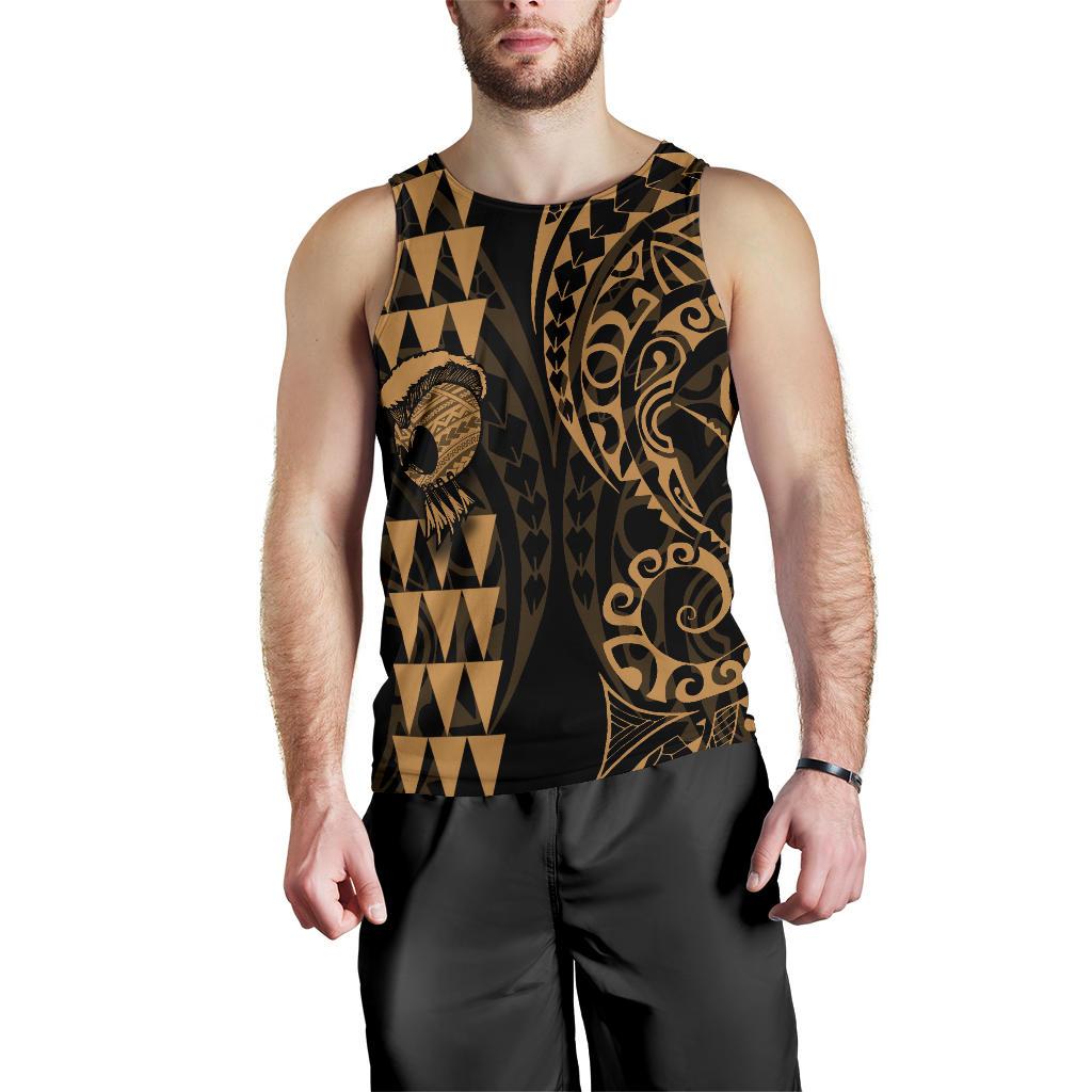 Hawaii Warrior Men's Tank Top Gold - Polynesian Pride