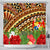 Tonga Shower Curtain - Vintage Pattern With Hibiscus Flower 177 x 172 (cm) One Color - Polynesian Pride