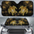 Hawaiian Turtle Hibiscus - Auto Sun Shades - Flora Style Auto Sun Shade Universal Fit Black - Polynesian Pride
