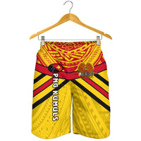 Papua New Guinea Rugby Men Shorts PNG - The Kumuls Yellow - Polynesian Pride