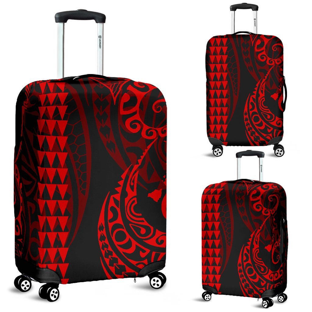 Hawaii Kakau Red Polynesian Luggage Covers Red - Polynesian Pride