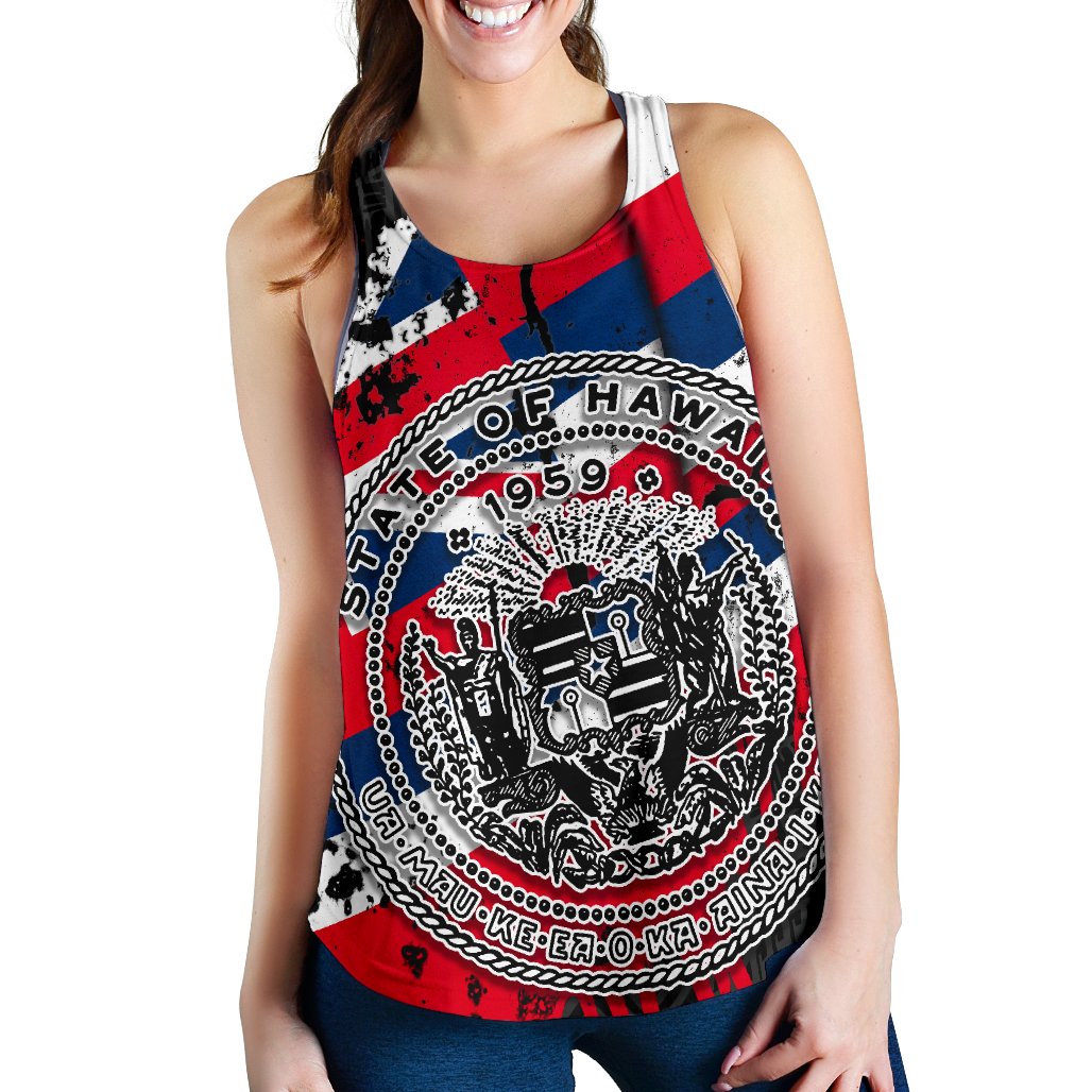 Hawaii State Women's Racerback Tank My Blood - Polynesian Pride