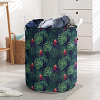 Tropical Monstera Leaf Green Hawaii Laundry Basket Laundry Basket One Size Green - Polynesian Pride