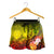 CNMI Custom Personalised Women's Shorts - Humpback Whale with Tropical Flowers (Yellow) - Polynesian Pride