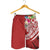 Tonga Polynesian Men's Shorts - Summer Plumeria (Red) - Polynesian Pride